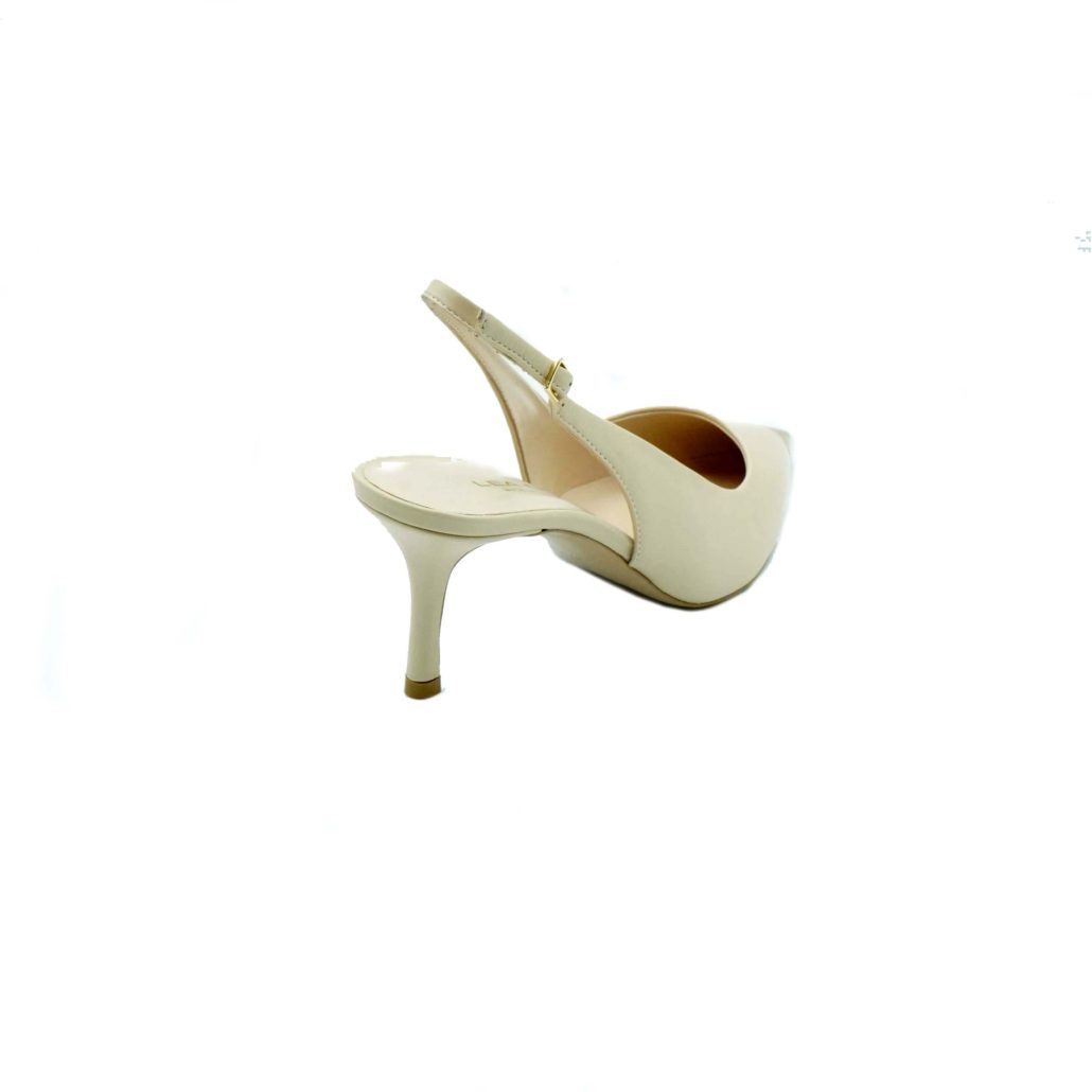 Lea Gu slingback in nappa con punta metallica, tacco 65mm Presa