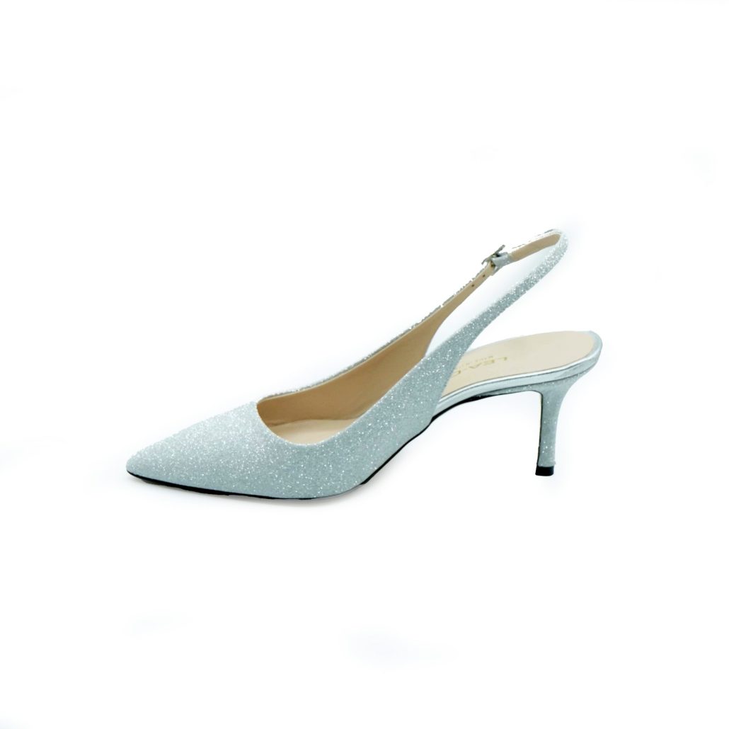 Lea Gu slingback in nappa glitter, tacco 65mm Offerta