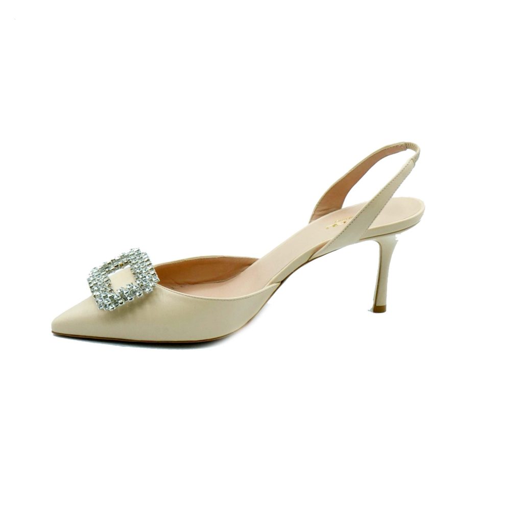 Lea Gu slingback in nappa, accessorio frontale, tacco 65mm Offerte