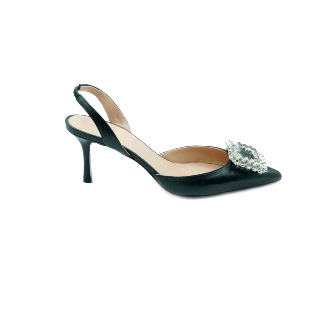 Lea Gu slingback in nappa, accessorio frontale, tacco 65mm Offerte
