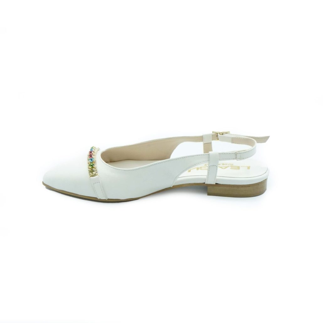 Lea Gu slingback in nappa, accessorio frontale, tacco 10mm Hotsell