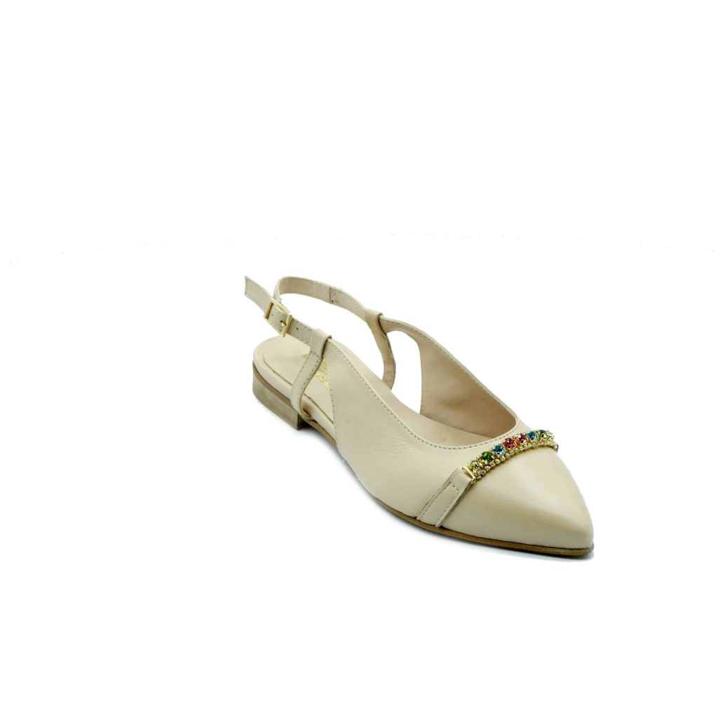 Lea Gu slingback in nappa, accessorio frontale, tacco 10mm Hotsell