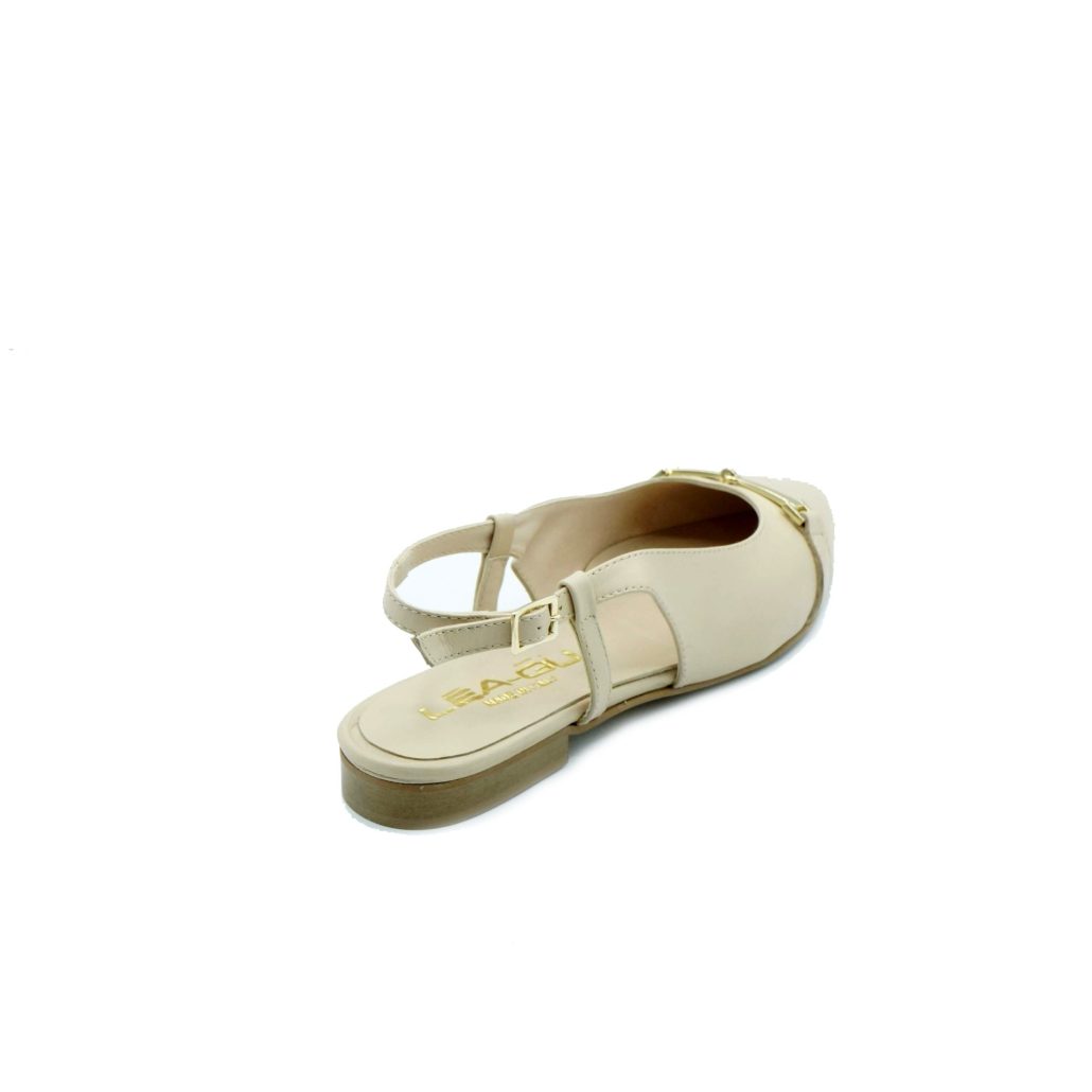 Lea Gu slingback in nappa, accessorio frontale, tacco 10mm Vendita Calda