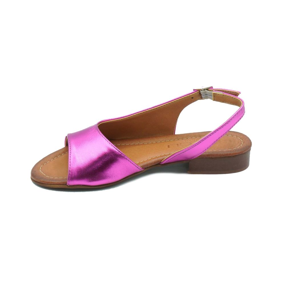 Lea Gu sandalo in nappa laminata, fascia frontale, chiusura posteriore, tacco 20mm I Più Venduti