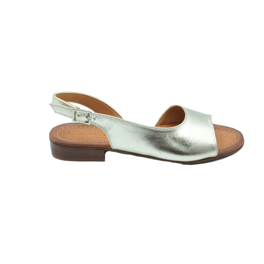 Lea Gu sandalo in nappa laminata, fascia frontale, chiusura posteriore, tacco 20mm I Più Venduti