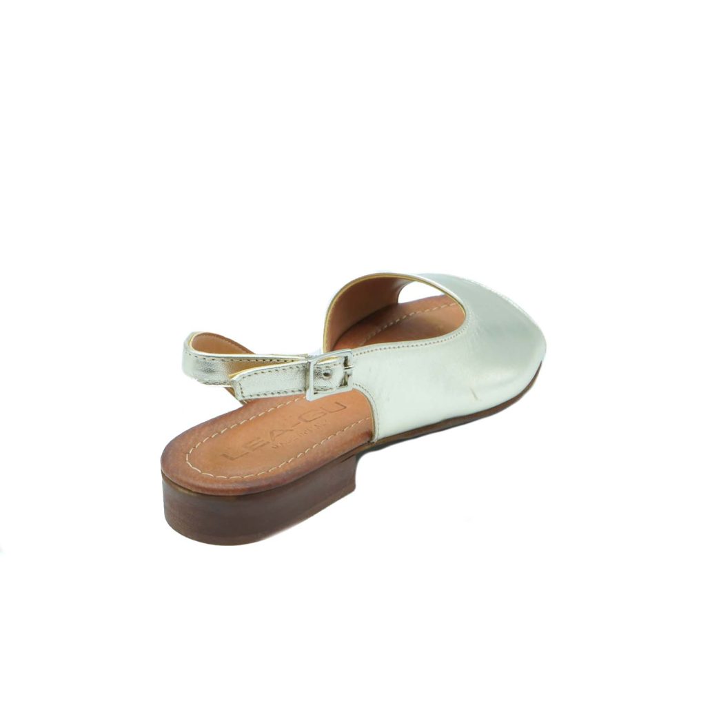 Lea Gu sandalo in nappa laminata, fascia frontale, chiusura posteriore, tacco 20mm I Più Venduti
