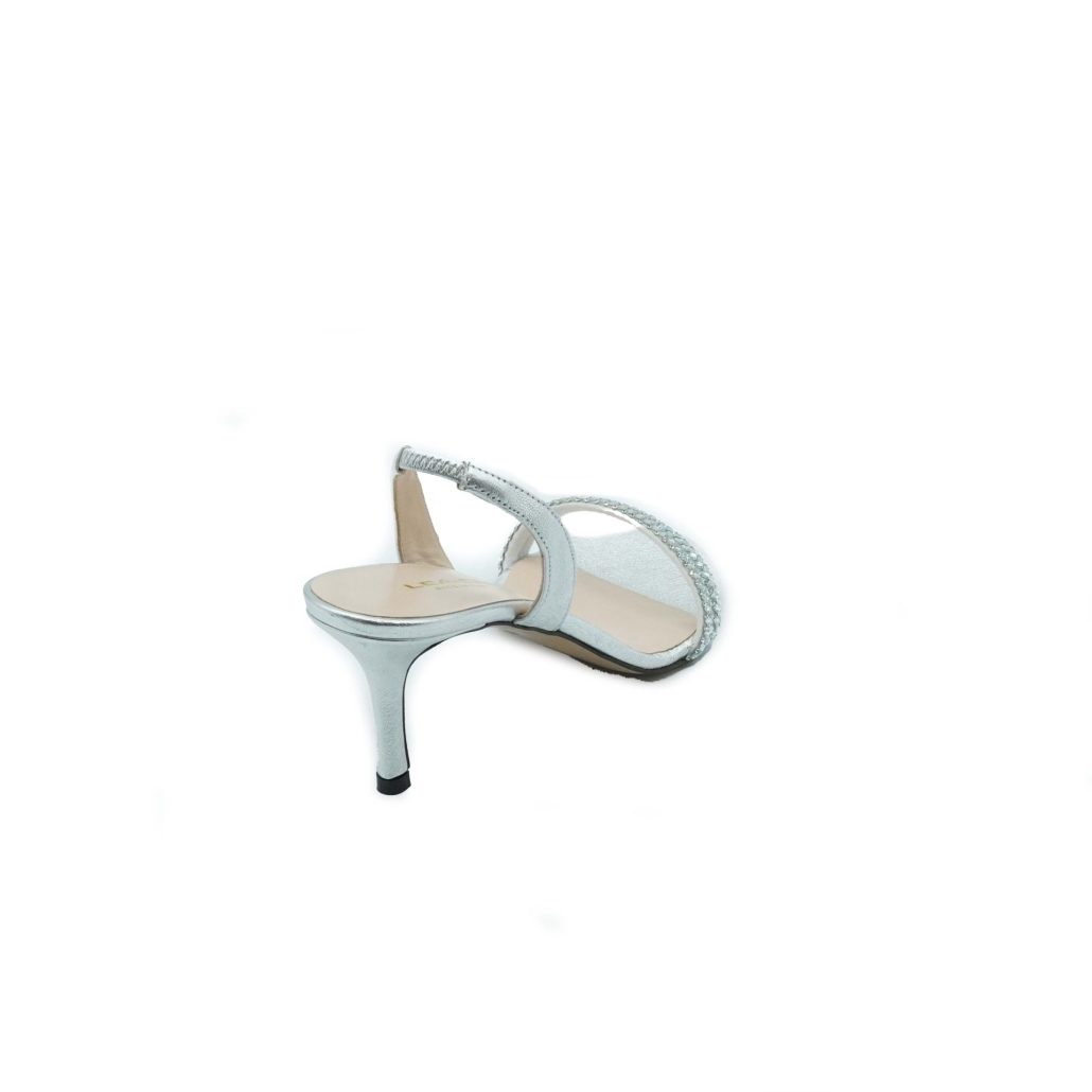 Lea Gu sandalo in nappa laminata, fascia frontale, tacco 60mm Negozio