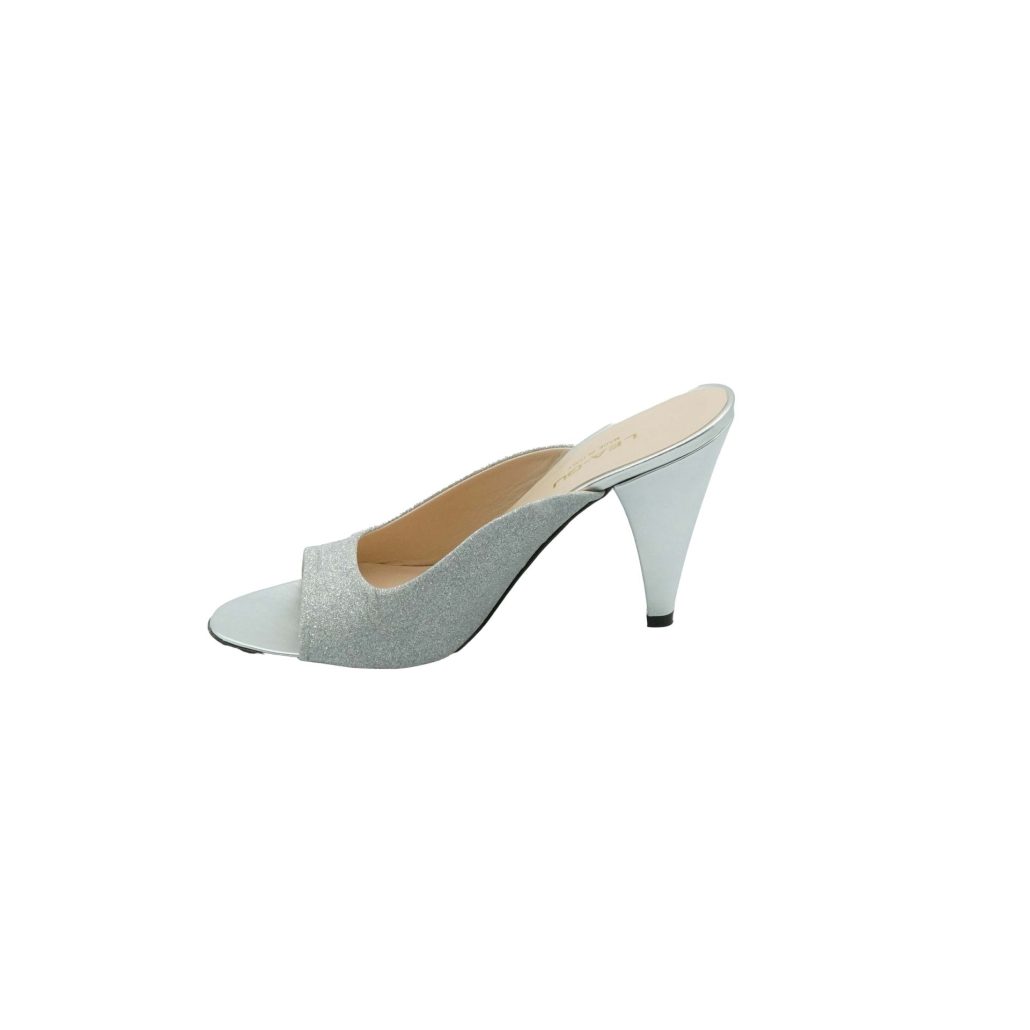 Lea Gu sandalo in nappa laminata, fascia frontale, tacco 85mm In Saldo