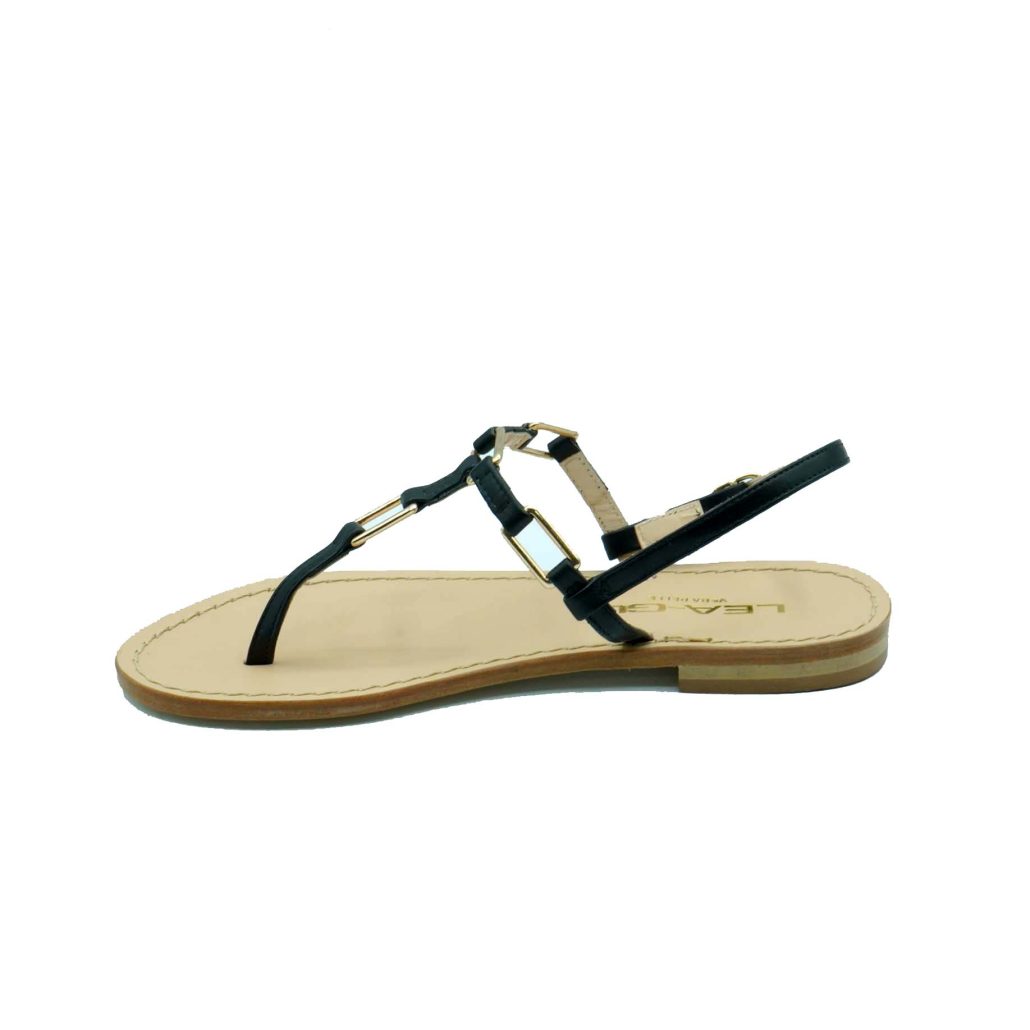 Lea Gu sandalo infradito in nappa, accessori frontali, chiusura posteriore, tacco 10mm Negozi Online