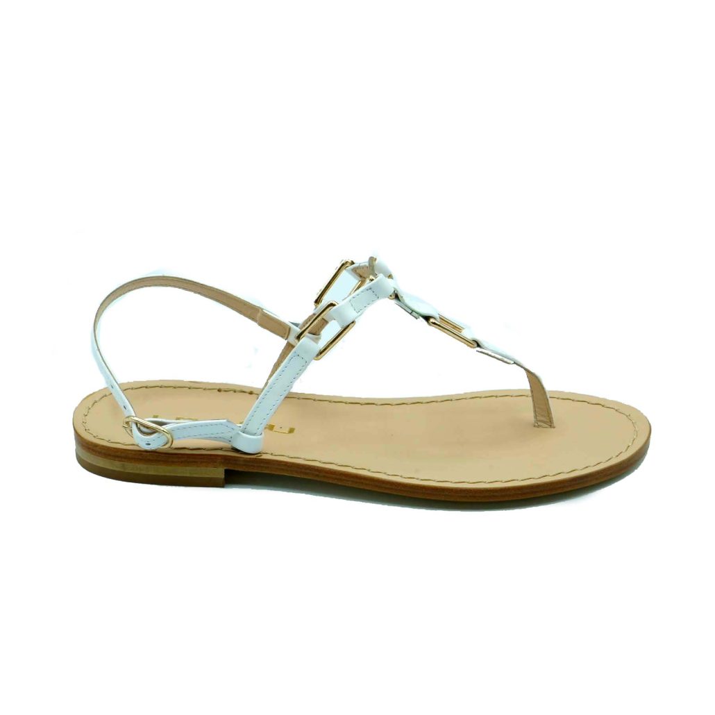 Lea Gu sandalo infradito in nappa, accessori frontali, chiusura posteriore, tacco 10mm Negozi Online