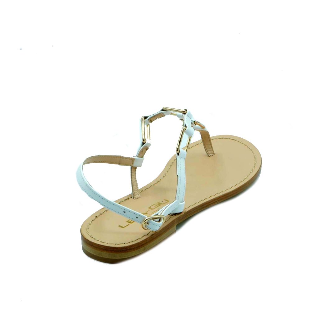 Lea Gu sandalo infradito in nappa, accessori frontali, chiusura posteriore, tacco 10mm Negozi Online