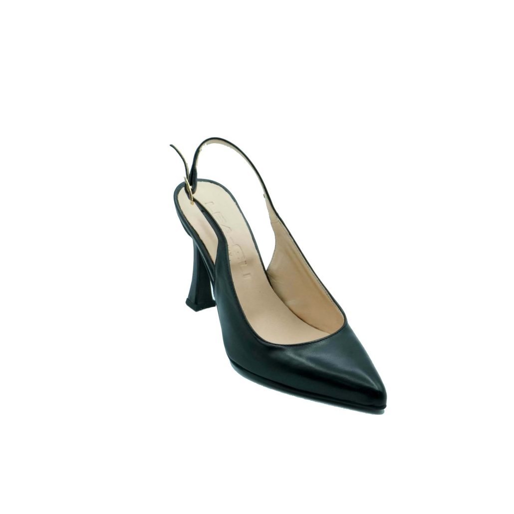 Lea Gu scarpa con tacco in nappa, chiusura posteriore, tacco 90 mm Novità