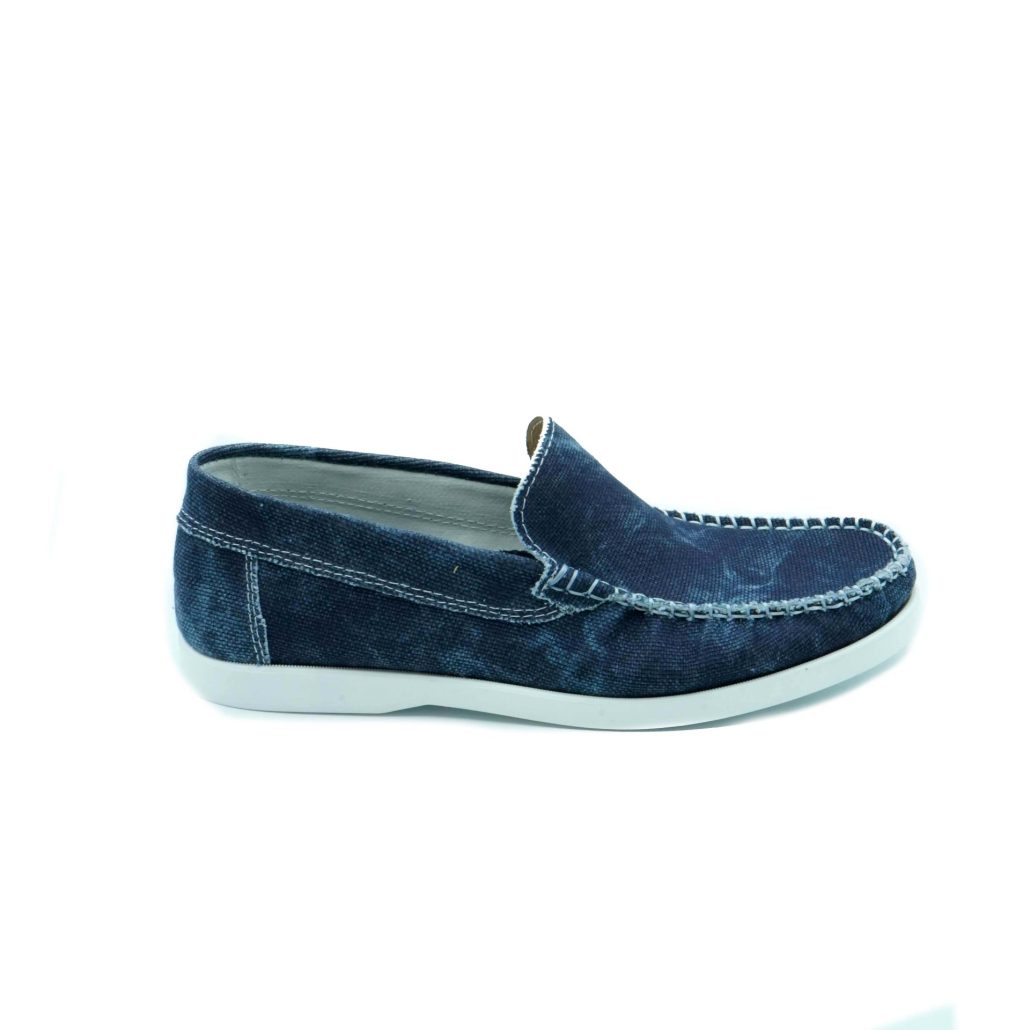 Lea Gu scarpa da barca in canvas, fondo gomma 15mm Outlet