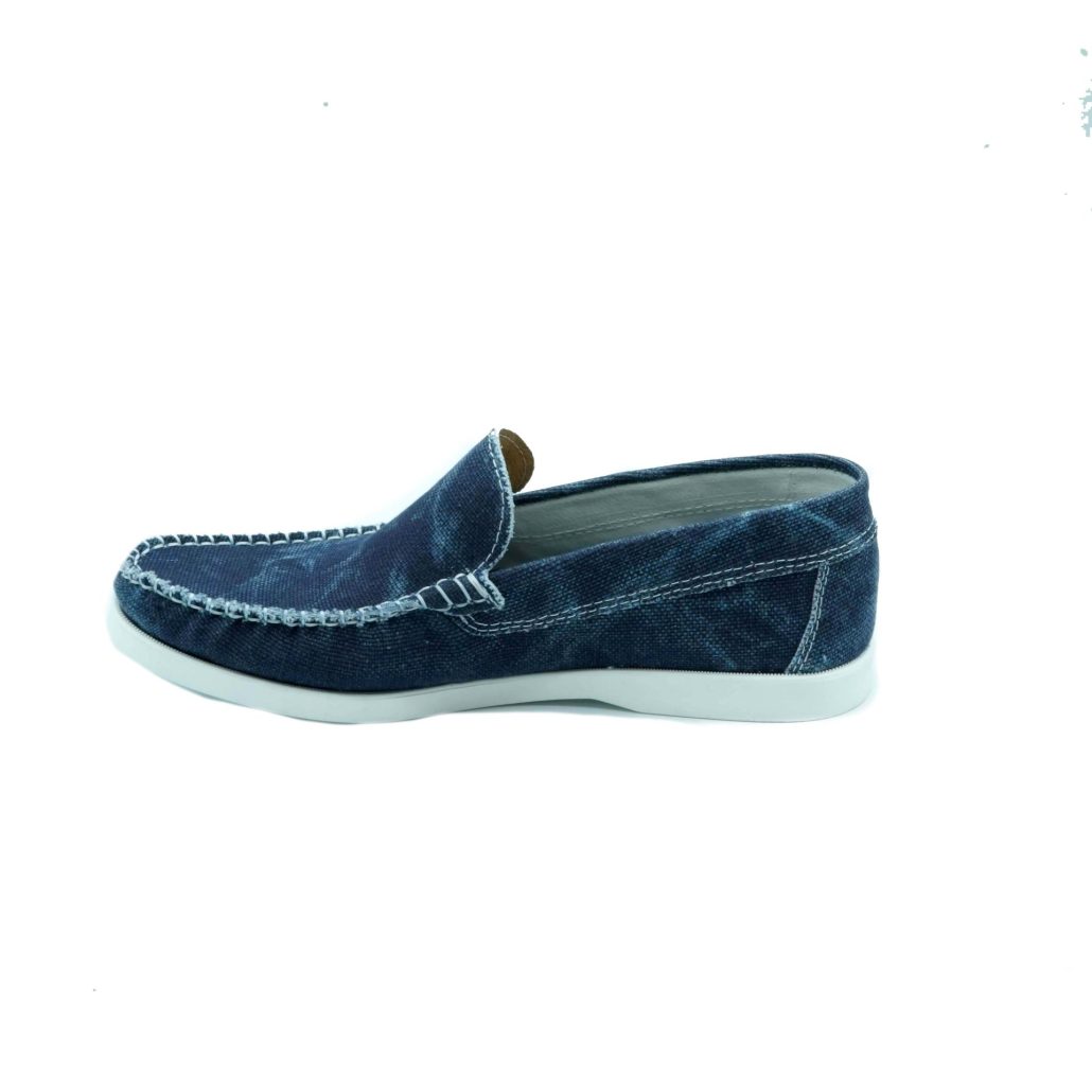 Lea Gu scarpa da barca in canvas, fondo gomma 15mm Outlet