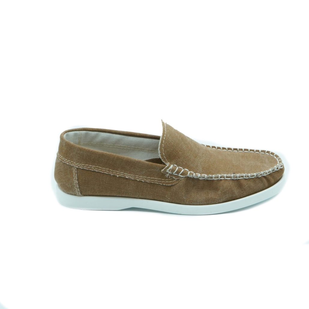 Lea Gu scarpa da barca in canvas, fondo gomma 15mm Outlet