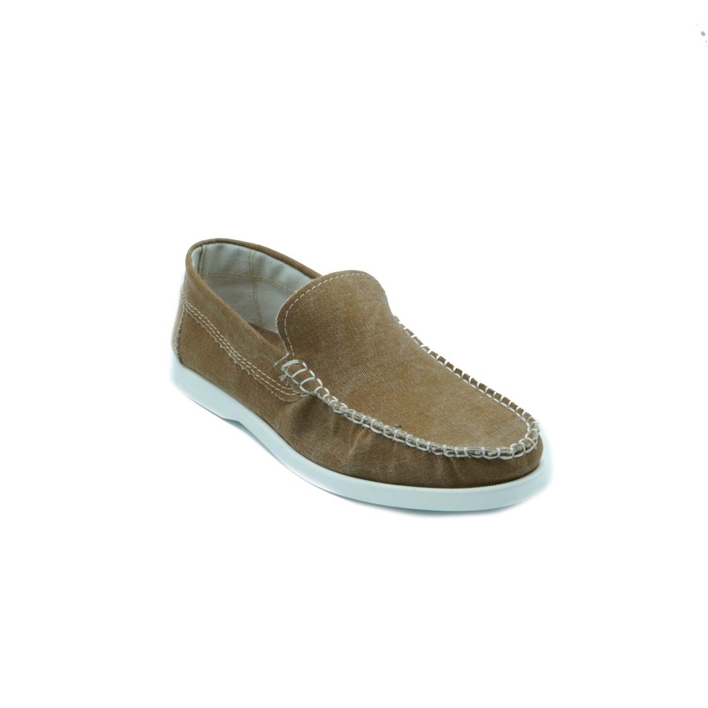 Lea Gu scarpa da barca in canvas, fondo gomma 15mm Outlet