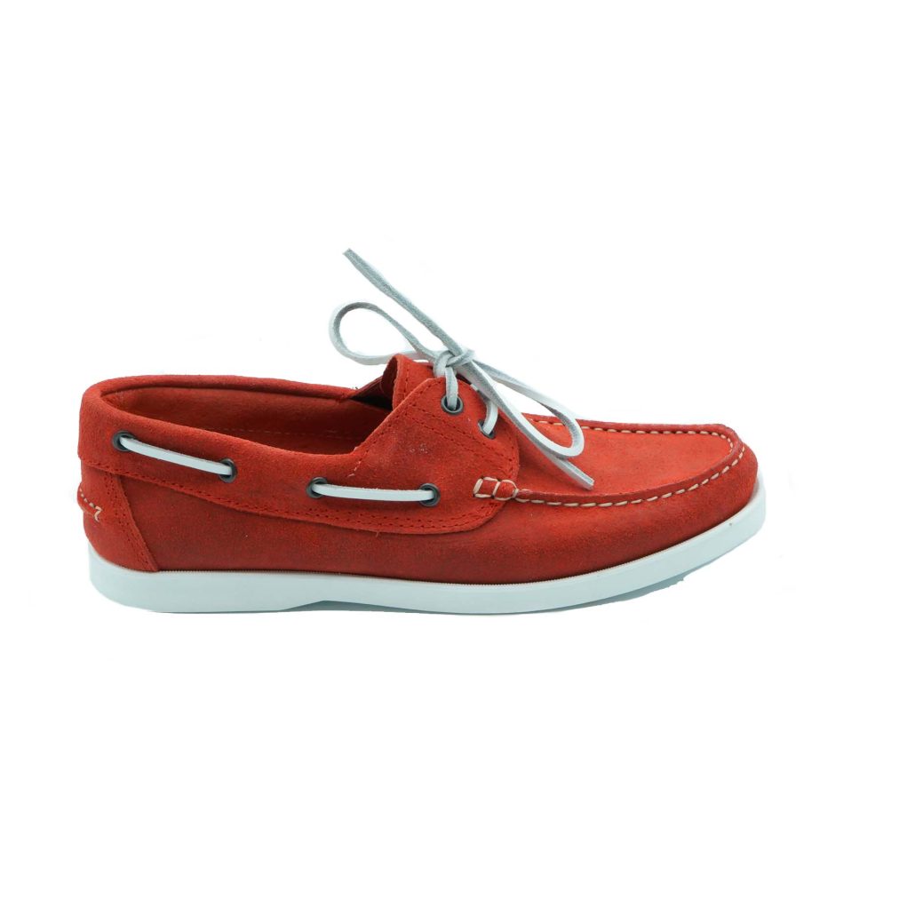 Lea Gu scarpa da barca in nappa, allacciatura frontale, fondo gomma 15mm Pezzi Unici