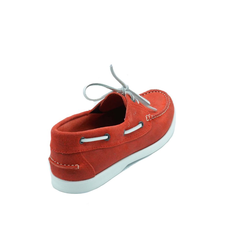 Lea Gu scarpa da barca in nappa, allacciatura frontale, fondo gomma 15mm Pezzi Unici