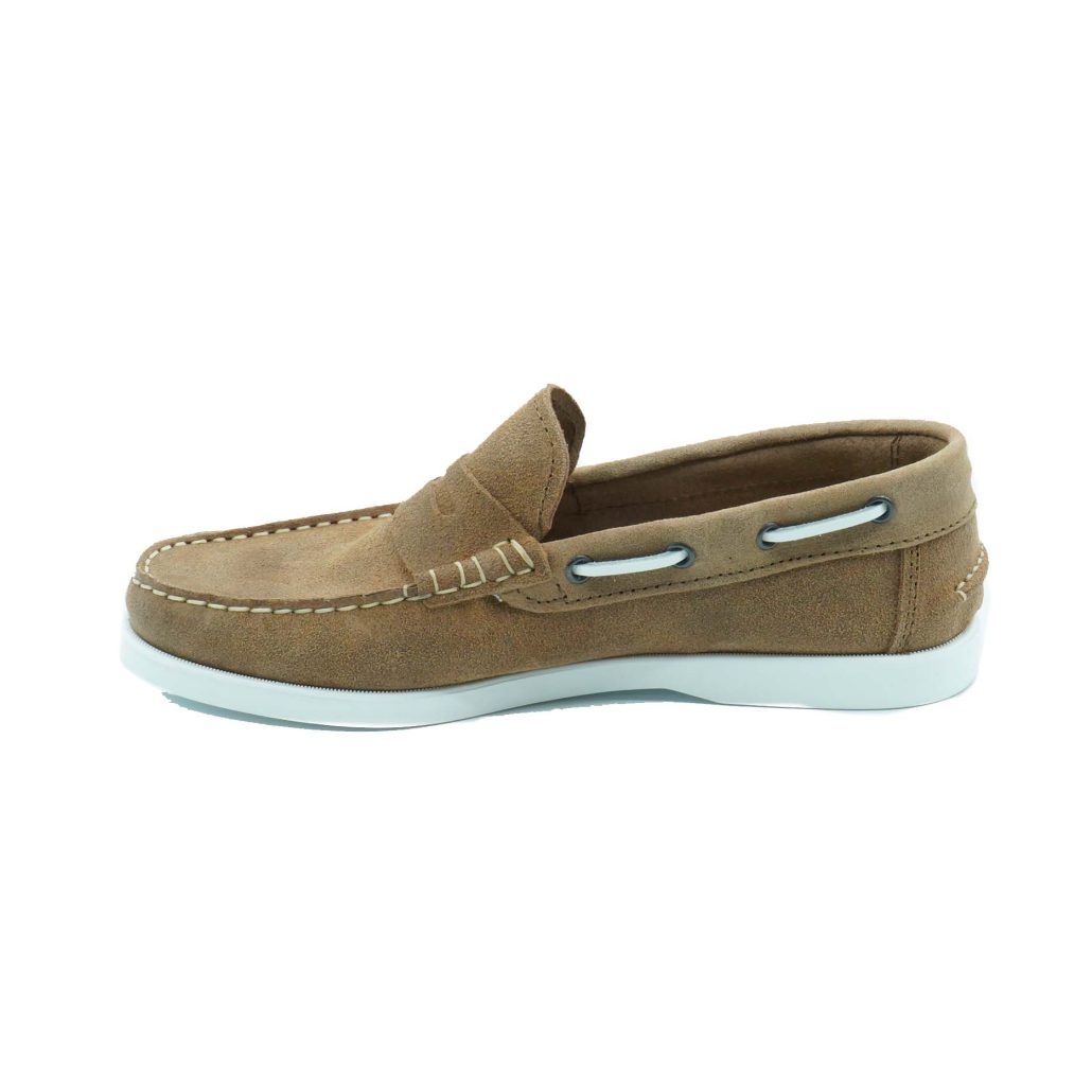 Lea Gu scarpa da barca in nappa, bocca di leone frontale, fondo gomma 15mm Saldi