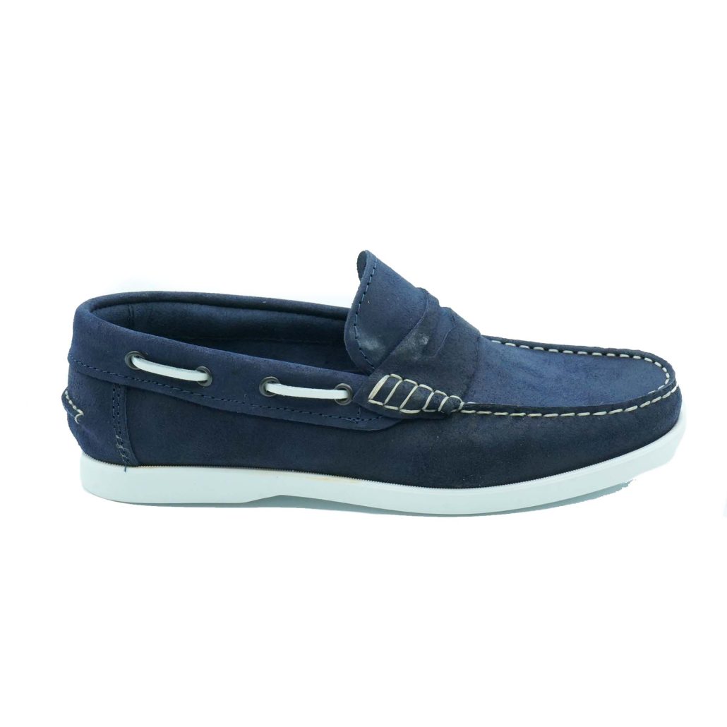 Lea Gu scarpa da barca in nappa, bocca di leone frontale, fondo gomma 15mm Saldi