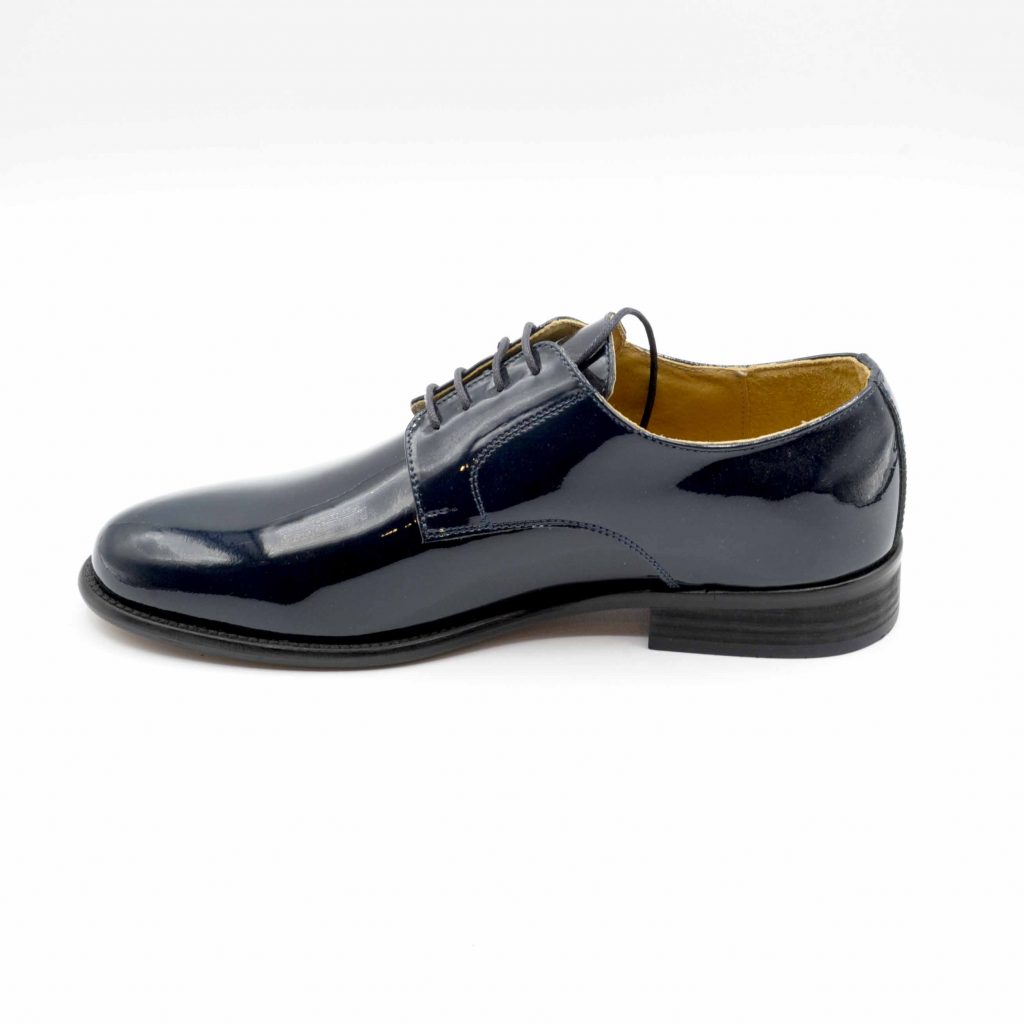 Lea Gu scarpa in vernice con allacciatura frontale, tacco 25 mm Vendita Calda
