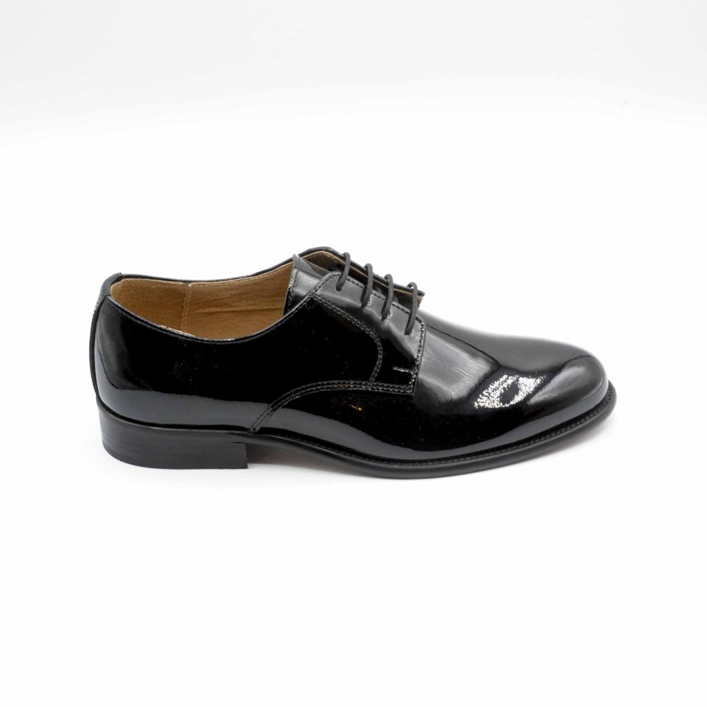 Lea Gu scarpa in vernice con allacciatura frontale, tacco 25 mm Vendita Calda