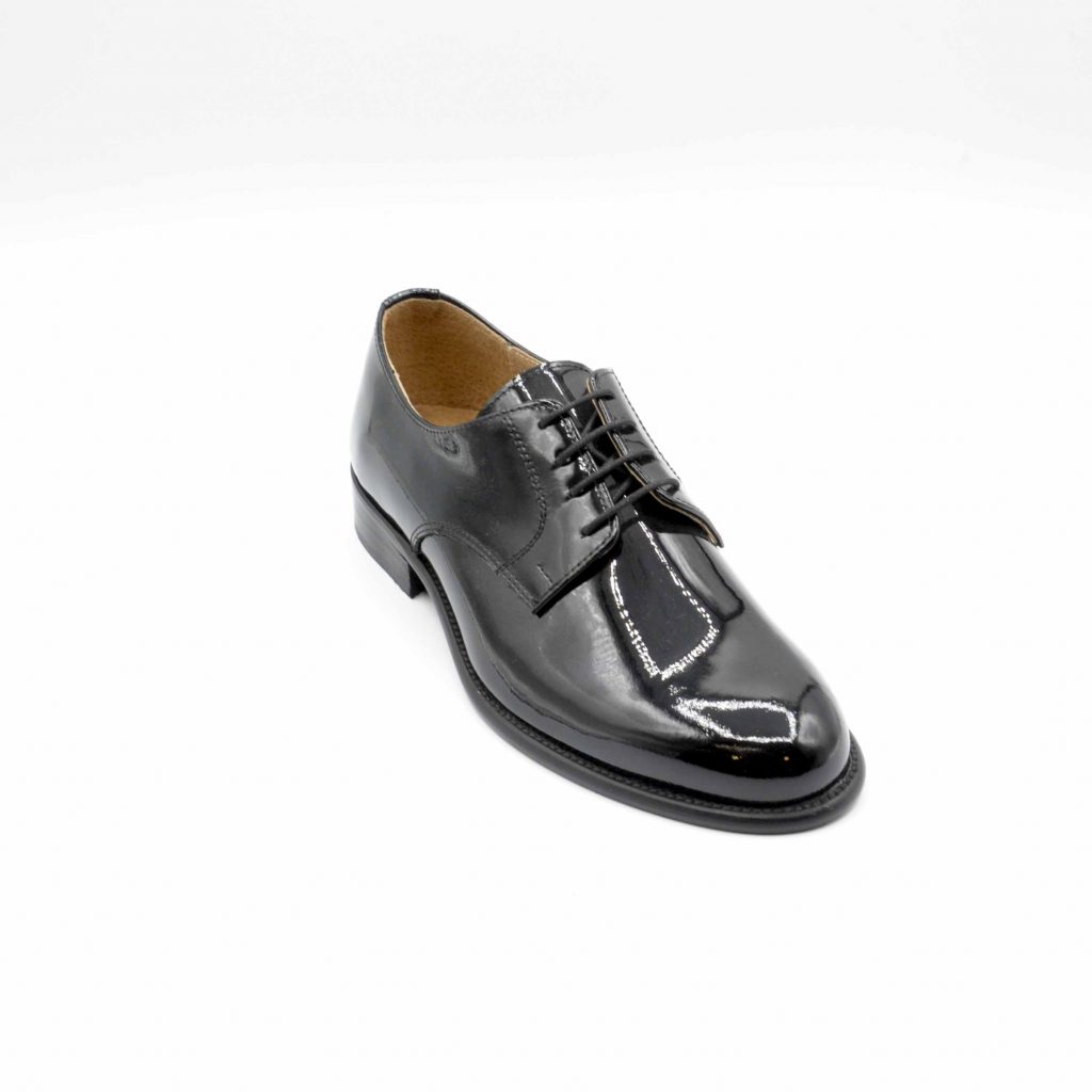 Lea Gu scarpa in vernice con allacciatura frontale, tacco 25 mm Vendita Calda
