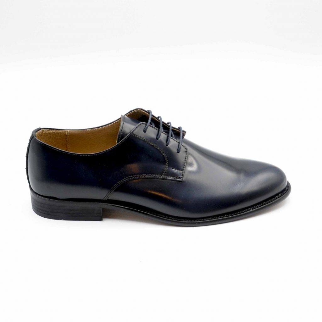 Lea Gu scarpa in vitello abrasivato con allacciatura frontale, tacco 25 mm