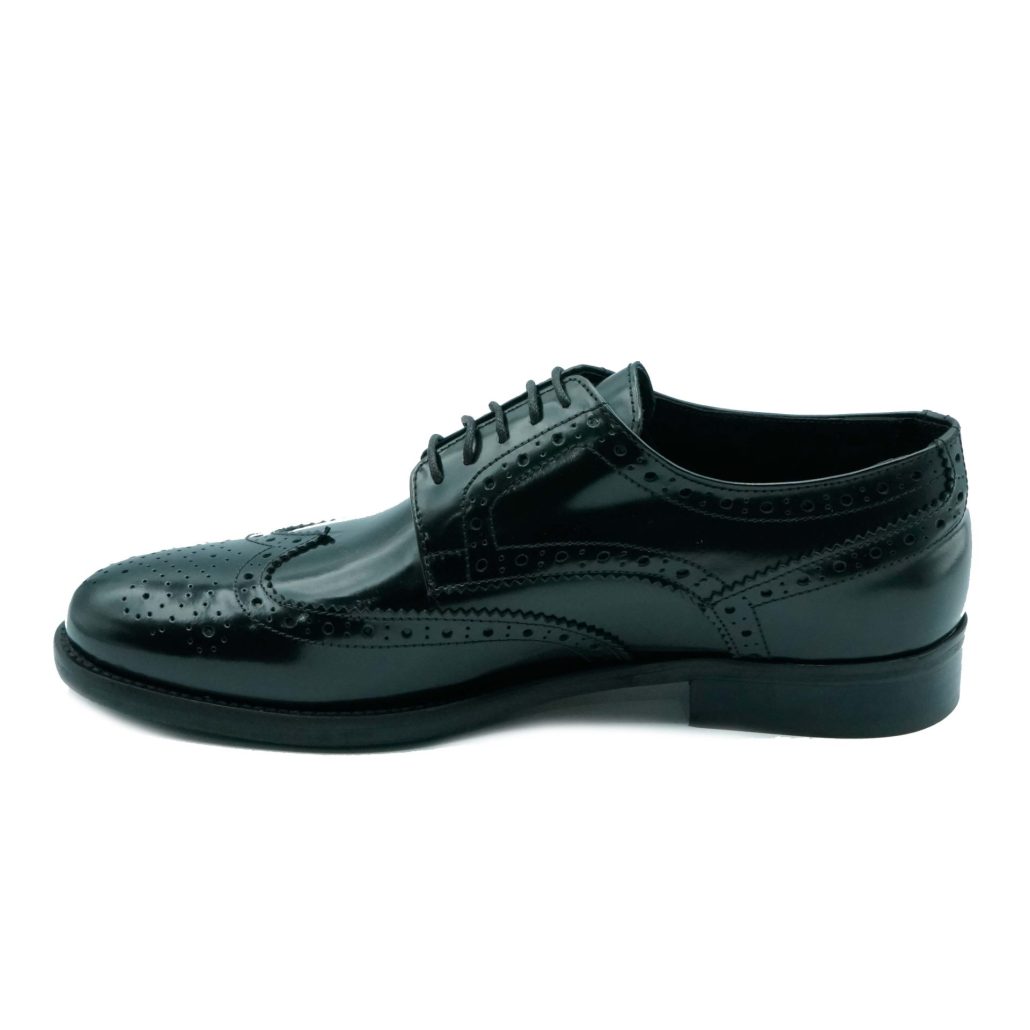 Lea Gu scarpa in vitello abrasivato, allacciatura frontale, lavorazione in punta, tacco 25mm I Più Venduti