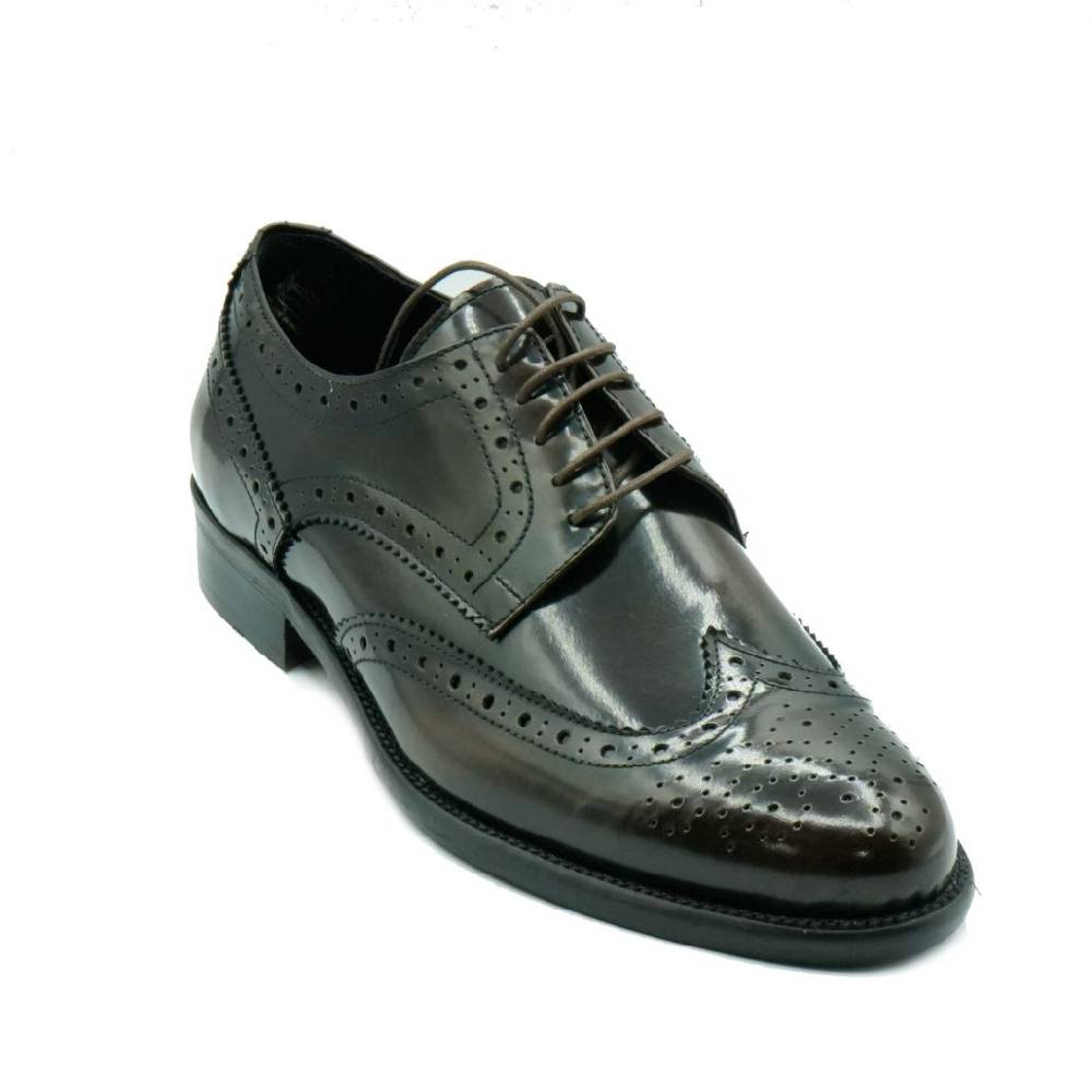 Lea Gu scarpa in vitello abrasivato, allacciatura frontale, lavorazione in punta, tacco 25mm I Più Venduti
