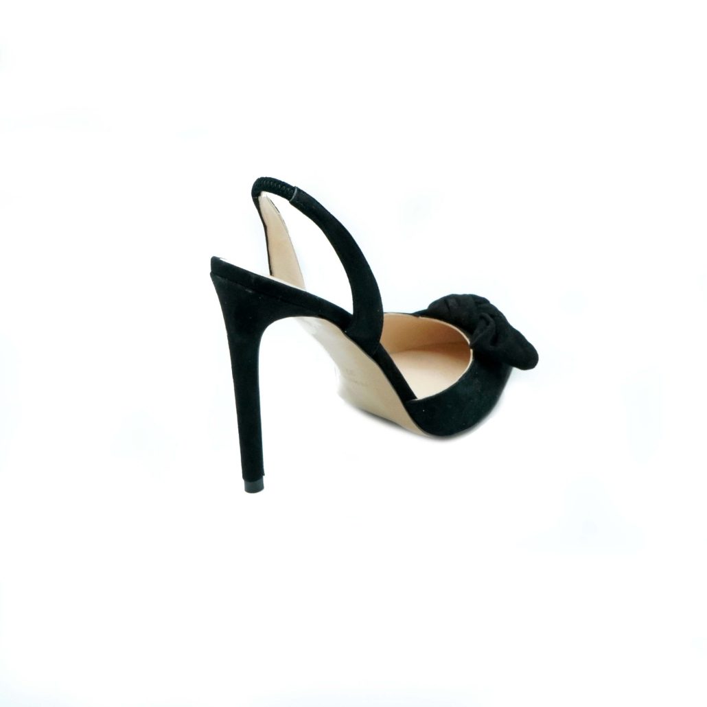 Lea Gu slingback in camoscio, fiocco frontale, tacco 100mm Vendite Flash