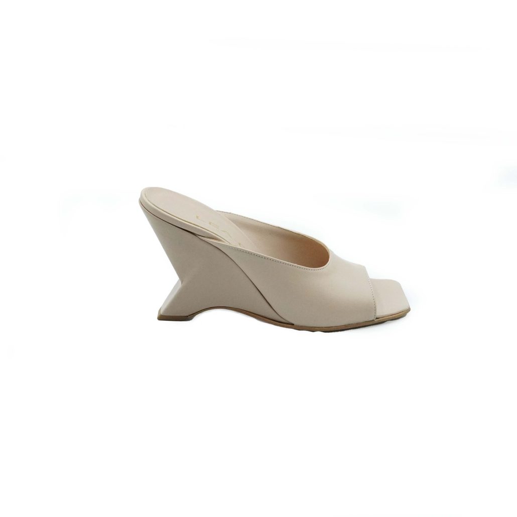 Lea Gu sandalo in nappa, fascia frontale, tacco 85mm 2025