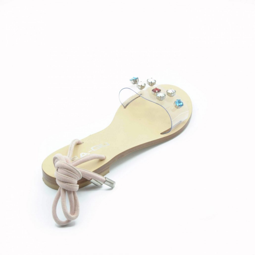Lea Gu sandalo in plexy multicolor, allacciatura alla caviglia Spedizione Gratuita