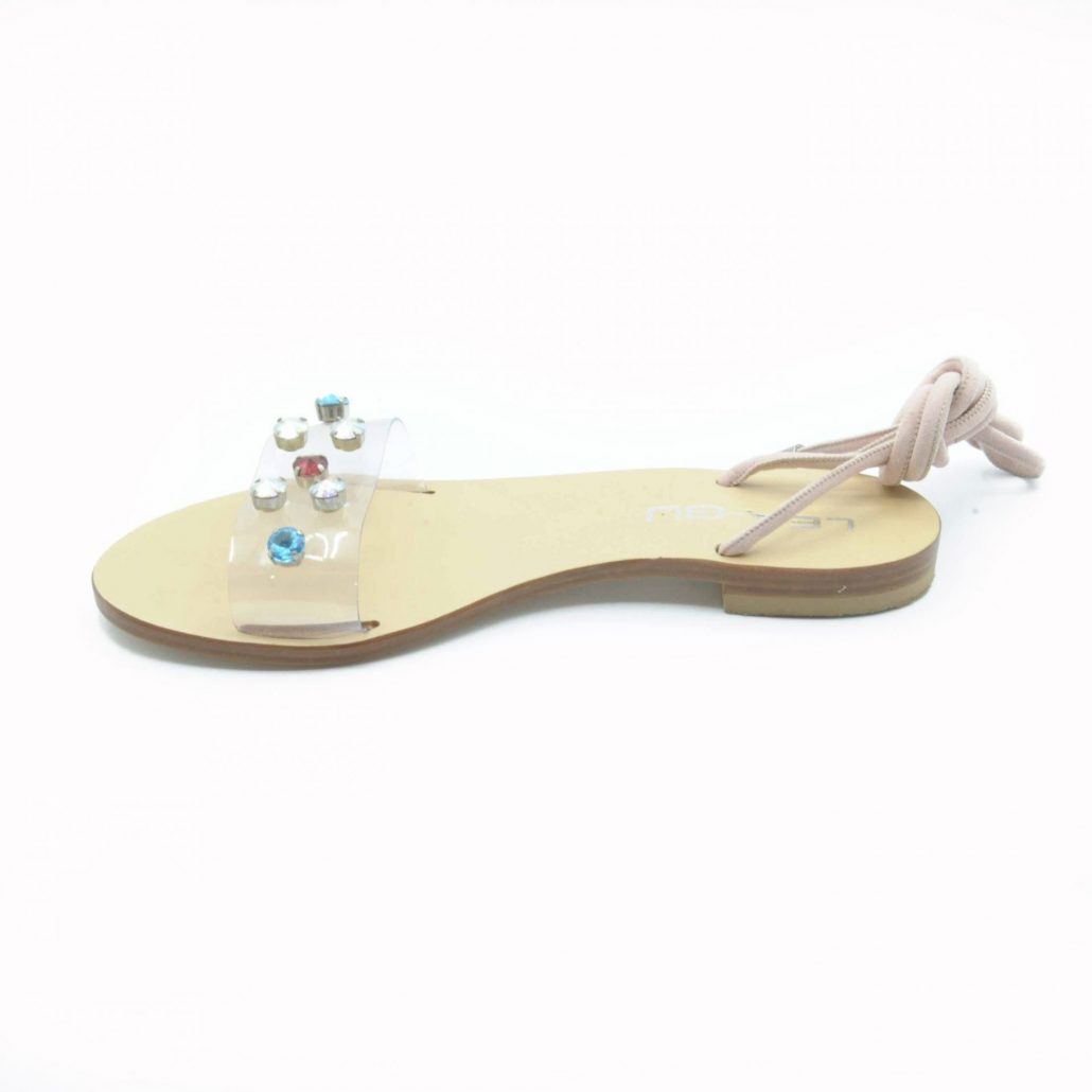 Lea Gu sandalo in plexy multicolor, allacciatura alla caviglia Spedizione Gratuita