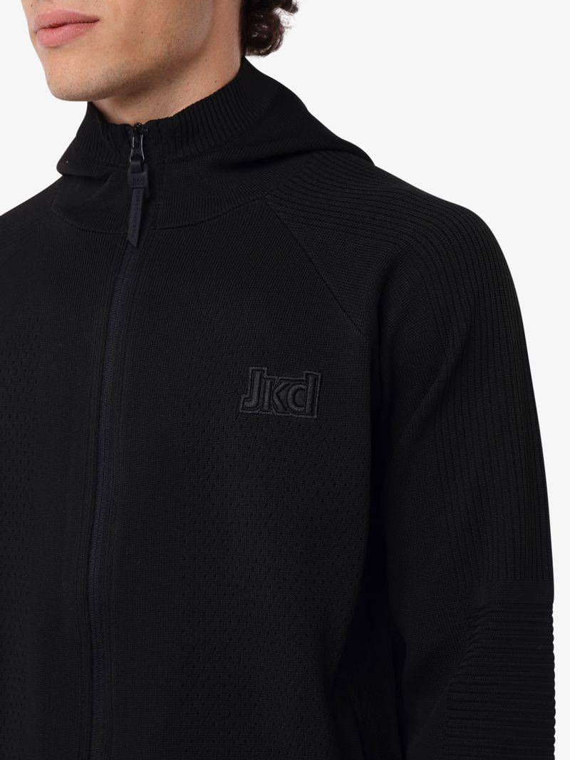 Jaked MAGLIA CAPPUCCIO FULL ZIP SPORT COSY Nuovo