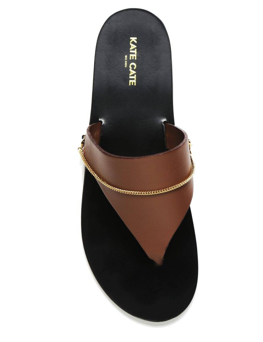 Kate Cate PHOEBE CHAINED SANDALS Nuovo