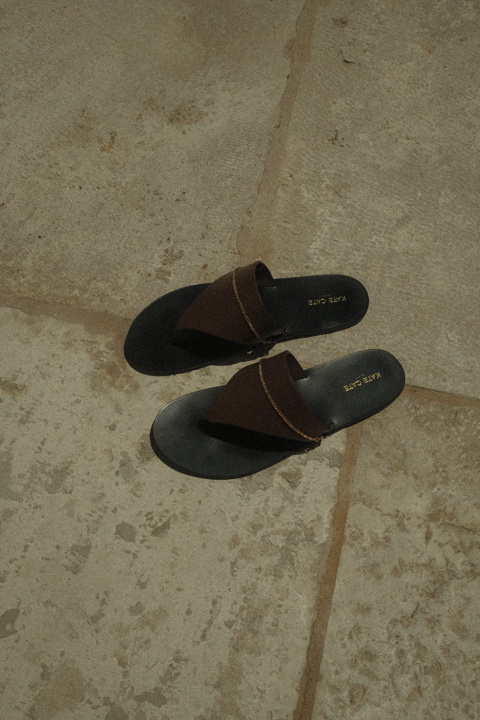 Kate Cate PHOEBE CHAINED SANDALS Nuovo