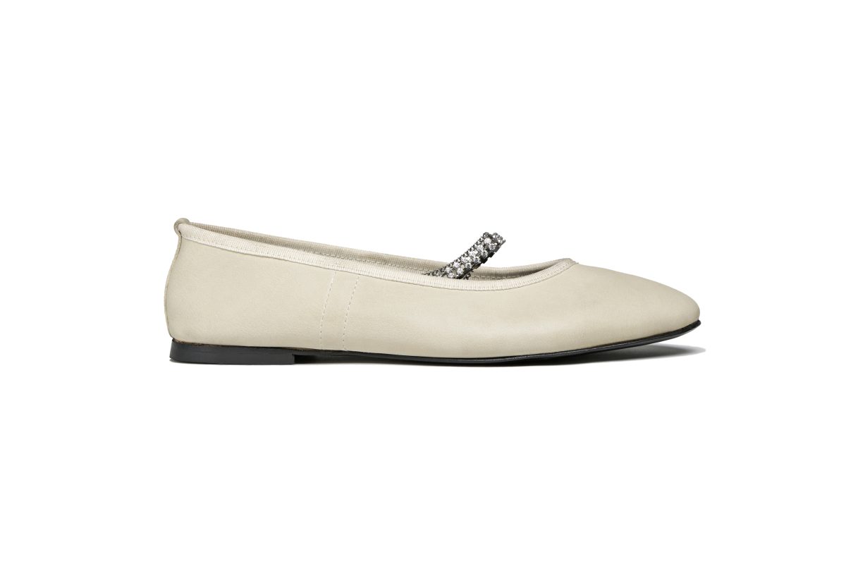 Kate Cate JULIETTE CHAIN IN OFF WHITE CALFSKIN LEATHER