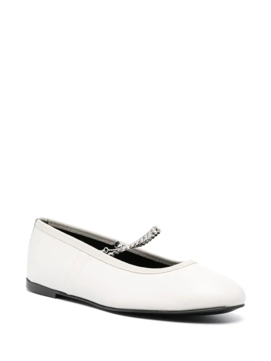Kate Cate JULIETTE CHAIN IN OFF WHITE CALFSKIN LEATHER Qualità