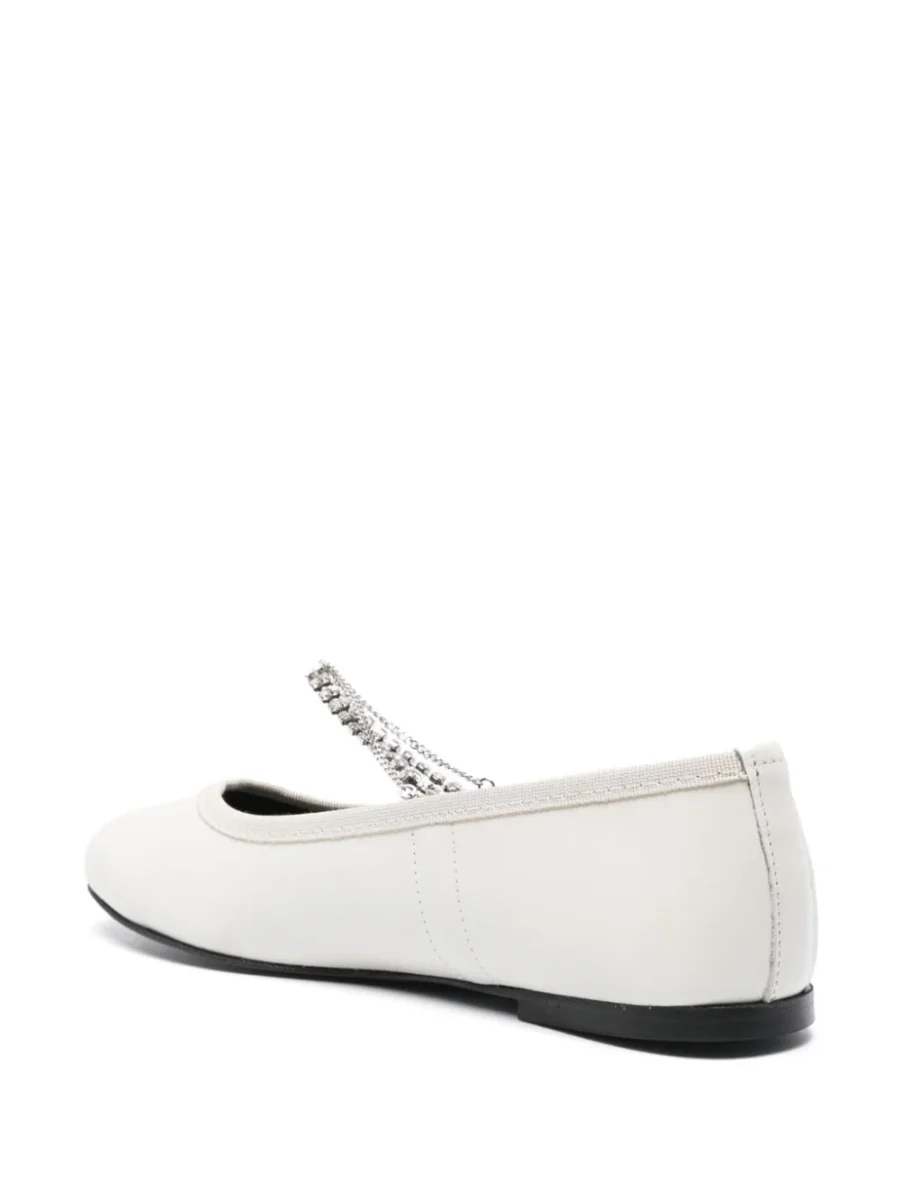 Kate Cate JULIETTE CHAIN IN OFF WHITE CALFSKIN LEATHER Qualità