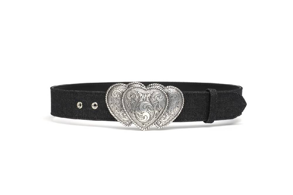Kate Cate QUEEN OF HEARTS IN BLACK UPCYCLED DENIM