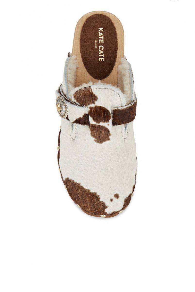 Kate Cate ALLEGRA CLOGS PONY COW Economico