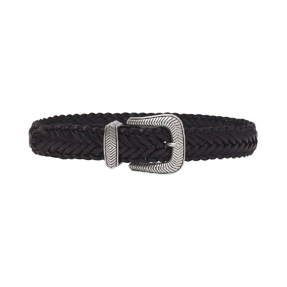 Kate Cate TEX MEX BRAID BELT BROWN LEATHER