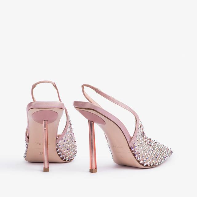 Le Silla Slingback gioiello rete rosa paris 2025