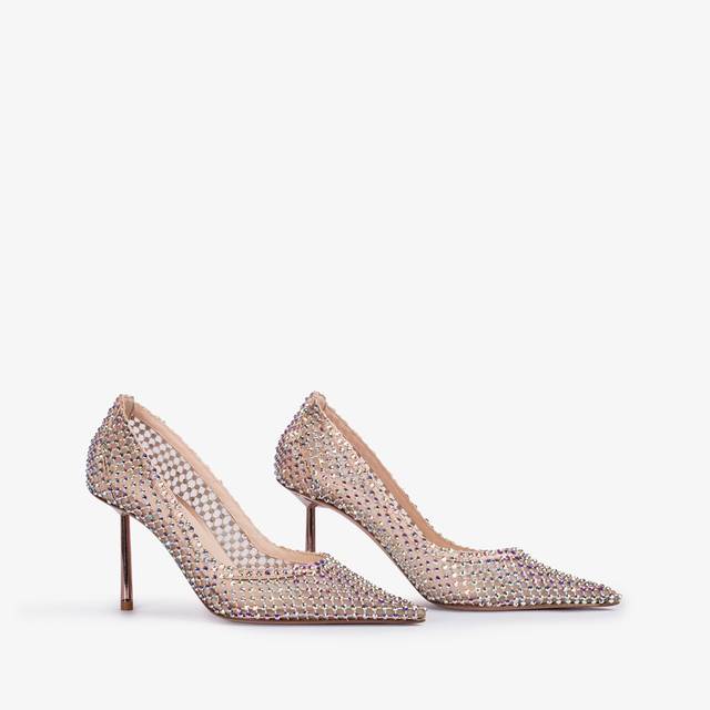 Le Silla Décolleté gioiello rete nude skin Pezzi Unici