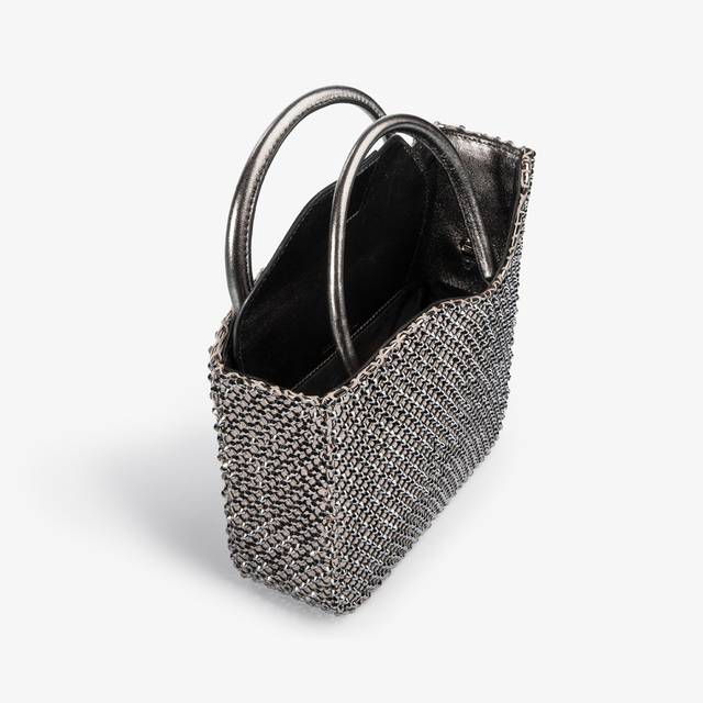 Le Silla Small bag gioiello rete peltro e Cristalli Qualità Garantita