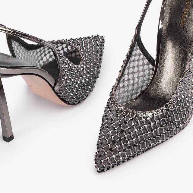 Le Silla Slingback gioiello rete peltro Negozi Online
