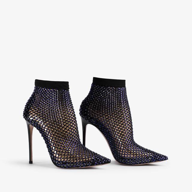 Le Silla Stivaletto calza blu midnight e Cristalli Fino Al -60%