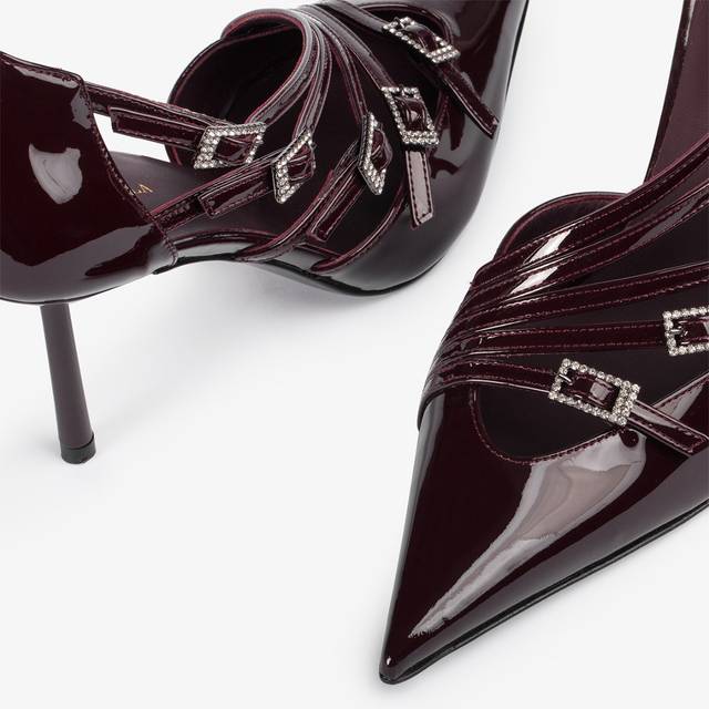 Le Silla Décolleté con listini vernice rossa cherry Convenienza