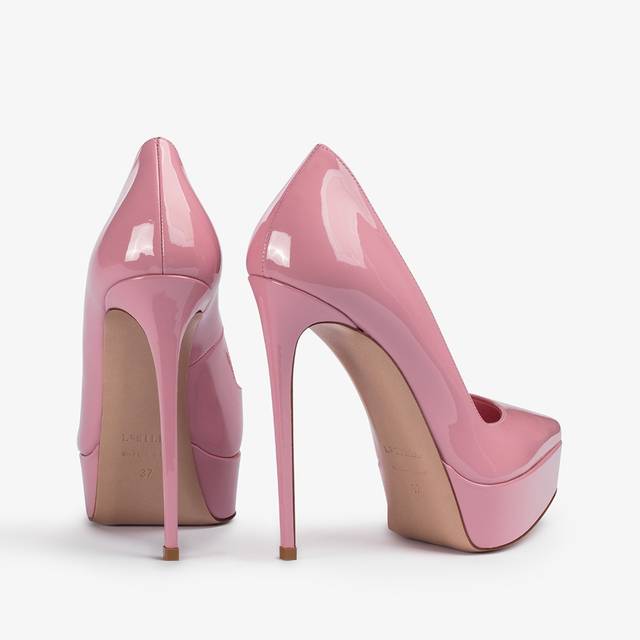 Le Silla Décolleté con plateau vernice rosa dea Vendita Economica